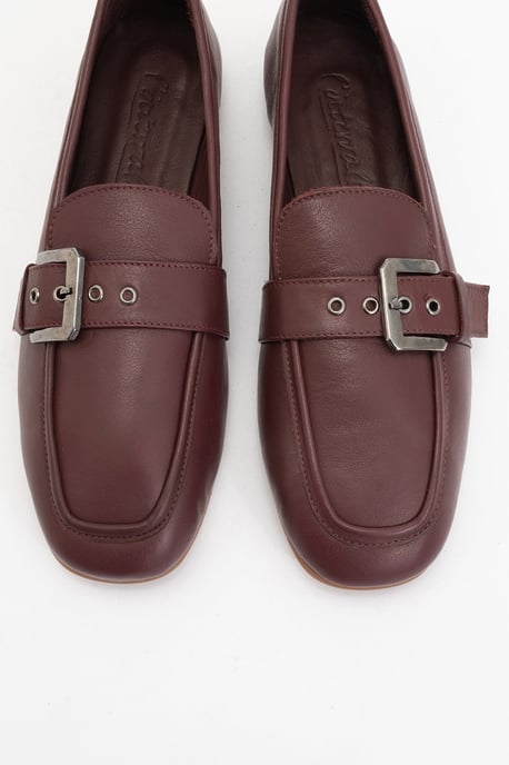 Jade Leren Plat Loafers Dames - Image 2