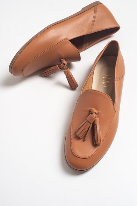 Mona Zacht Leren Kwast Loafer - Image 2