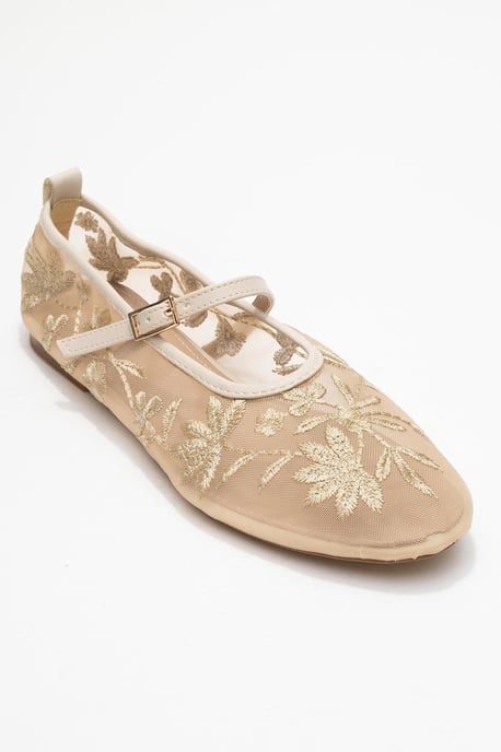 Juny Mesh Bloemen Borduurwerk Ballerina - Image 3