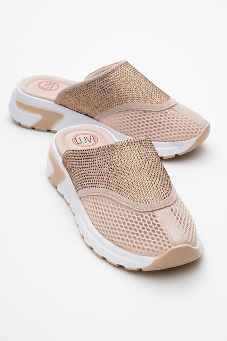 GLEA Mesh Strass Mules Dames - Image 4