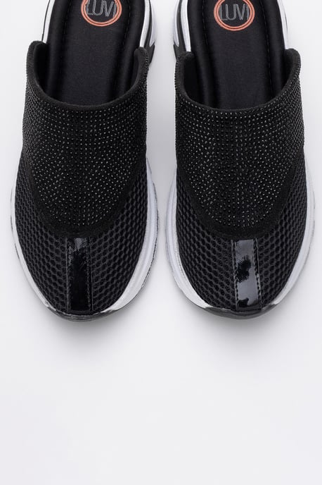 GLEA Mesh Strass Mules Dames - Image 2