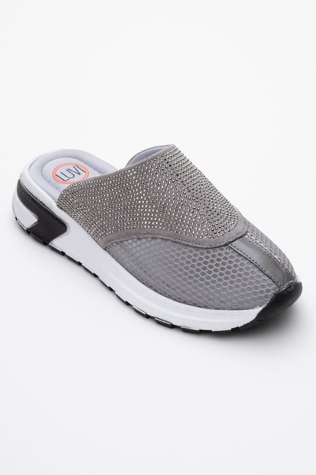 GLEA Mesh Strass Mules Dames - Image 1