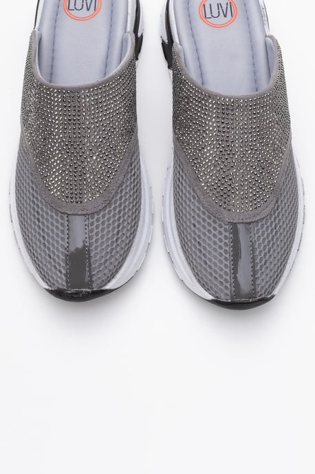 GLEA Mesh Strass Mules Dames - Image 2