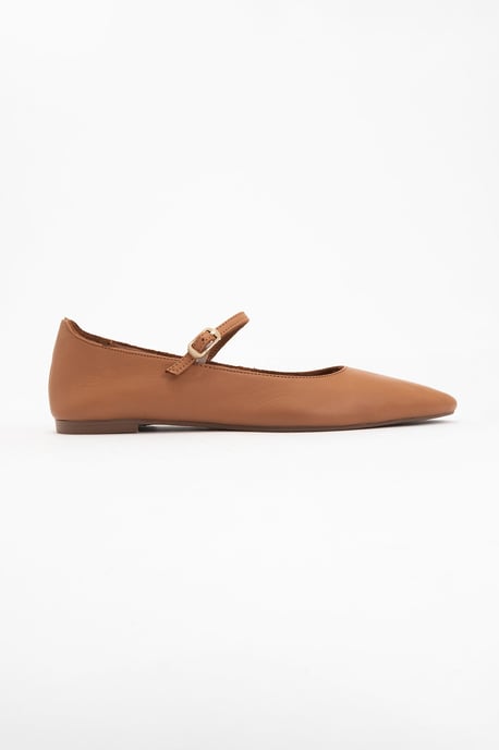 Lara Leren Mary Jane Platte Schoenen - Image 2