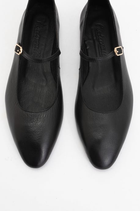 Lara Leren Mary Jane Platte Schoenen - Image 5