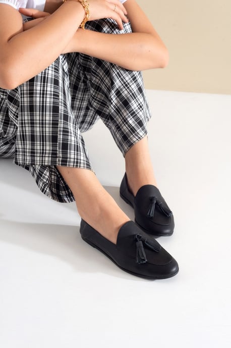 Mona Zacht Leren Kwast Loafer Dames - Image 2