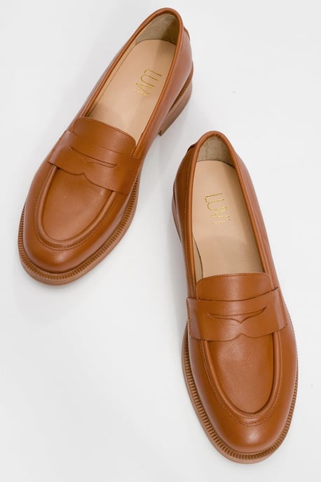 Bree Platform Penny Leren Loafer - Image 2