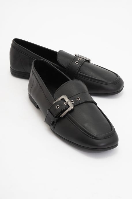 Jade Leren Plat Loafers Dames - Image 1