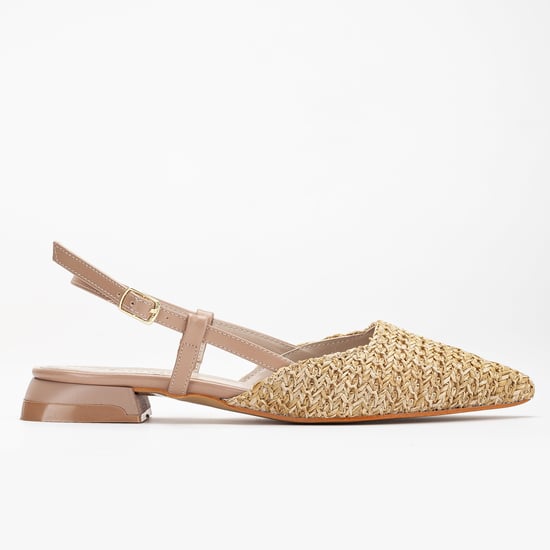 Riley Geweven Slingback Platte Schoenen - Image 1