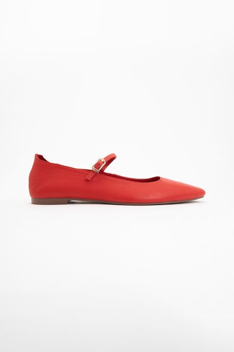 Lara Leren Mary Jane Platte Schoenen - Image 2