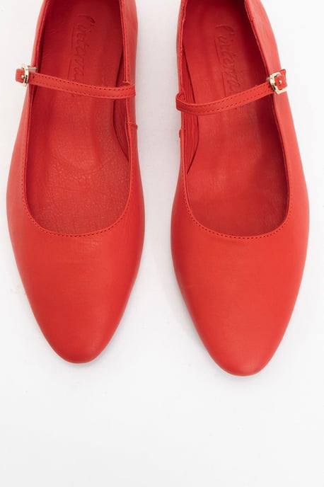 Lara Leren Mary Jane Platte Schoenen - Image 5