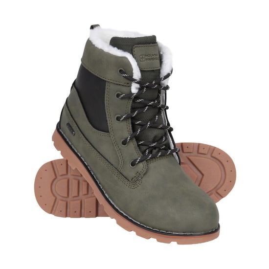 Mountain Warehouse Kinder Chestnut Borg Waterdichte Casual Boots (Khaki Groen) - Image 5