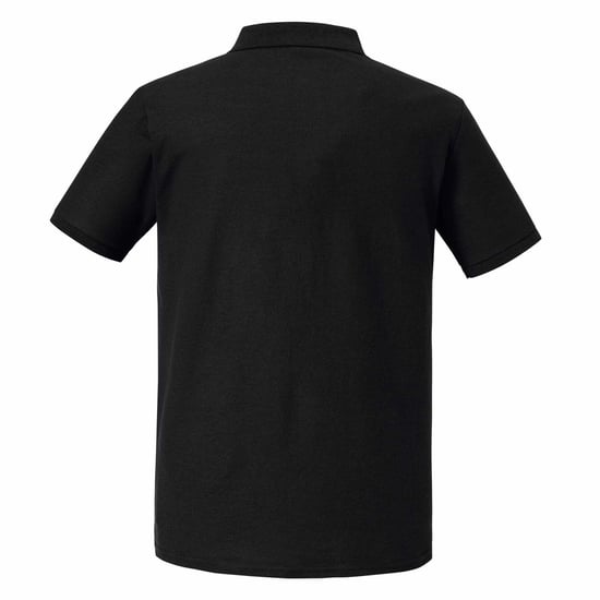 Russell Heren Authentic Eco Poloshirt (Zwart) - Image 2