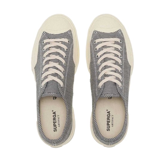 Superga Unisex Volwassen 2432 Works Stripe Sneakers (Blauw/Wit) - Image 3