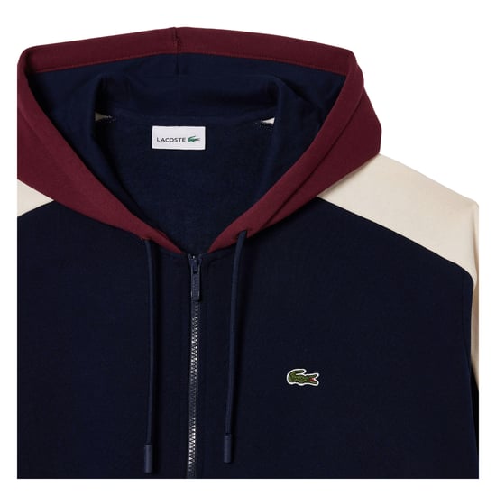 Lacoste Heren Logo Full Zip Hoodie (Marine) - Image 4