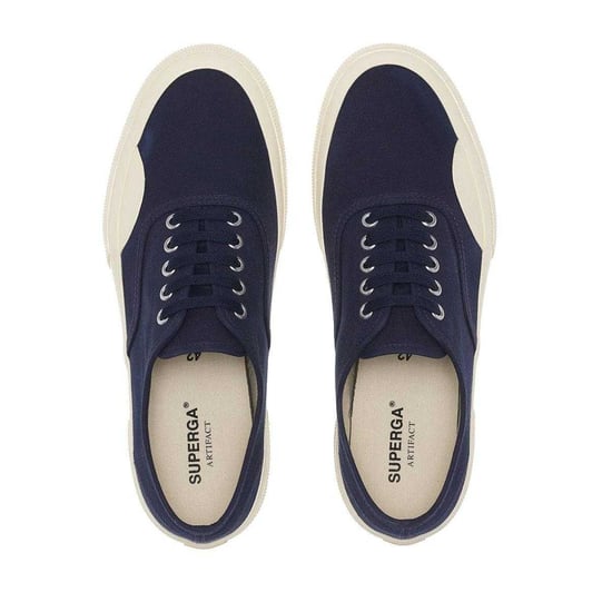Superga Unisex Volwassenen 2430 Deck Canvas Sneakers (Marineblauw/Off White) - Image 3