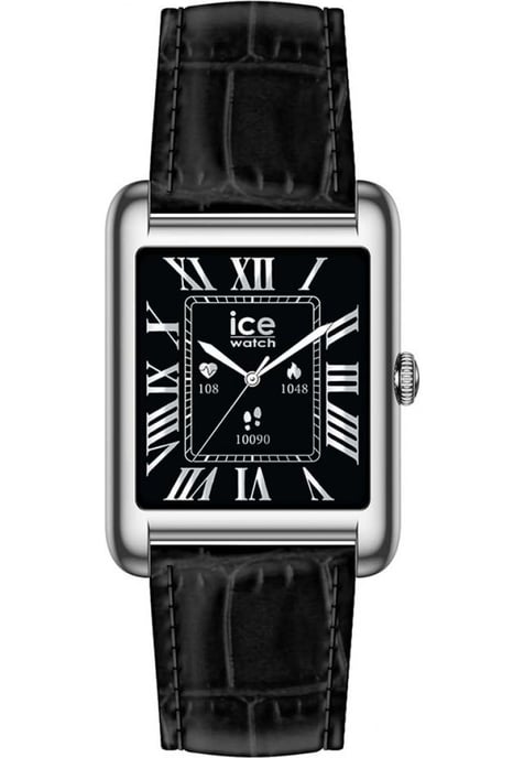 Ice Watch Ice Smart Tk 2.0 - Silver - Black Croco Unisex Horloge Zwart 025380 - Image 1