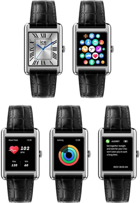 Ice Watch Ice Smart Tk 2.0 - Silver - Black Croco Unisex Horloge Zwart 025380 - Image 4