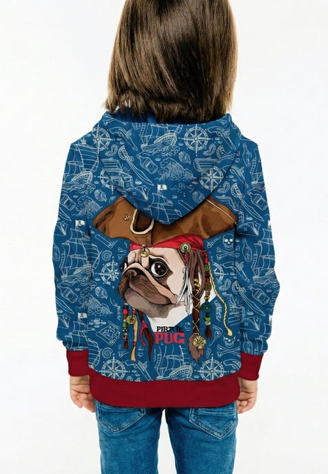 "Pirate Pug" Zip Hoodie - Image 4