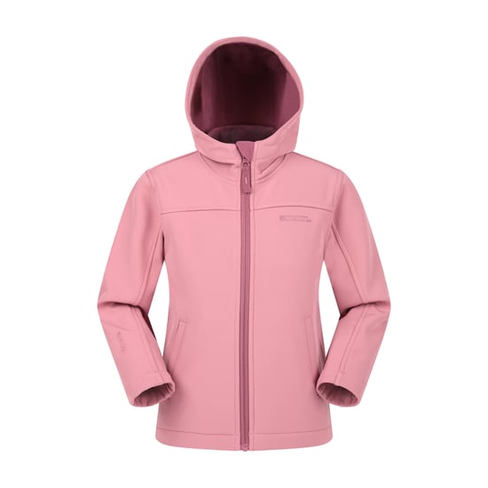 Mountain Warehouse Waterbestendige Soft Shell Jas voor kinderen/Kinderen (Lichtroze) - Image 1