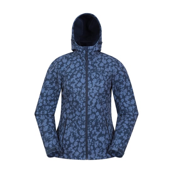 Mountain Warehouse Dames/Dames Exodus bedrukt waterafstotend softshell jack (Donkerblauw) - Image 1