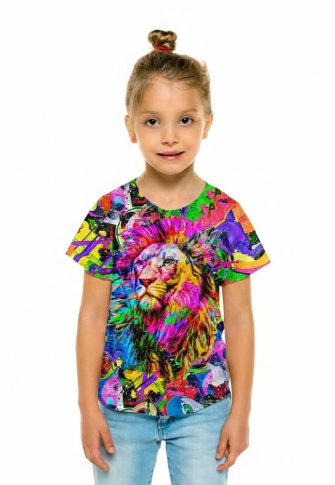 "Colorful Lion" T-shirt - Image 2