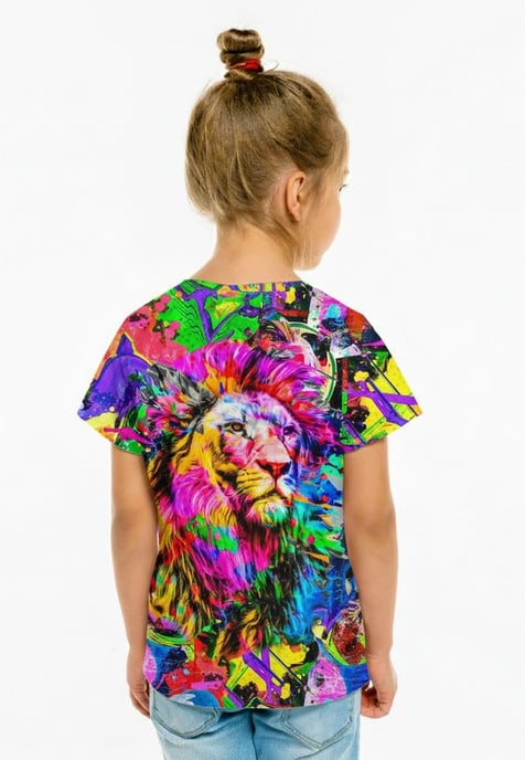 "Colorful Lion" T-shirt - Image 3