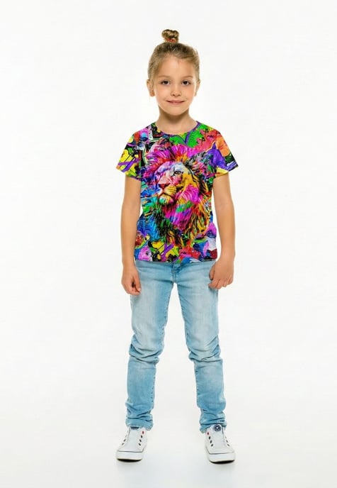"Colorful Lion" T-shirt - Image 4