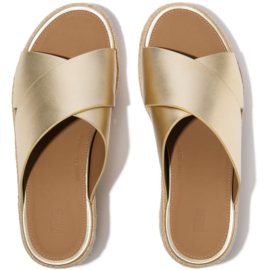Fitflop Platform Leer Dames Platino Sandalen - Image 3
