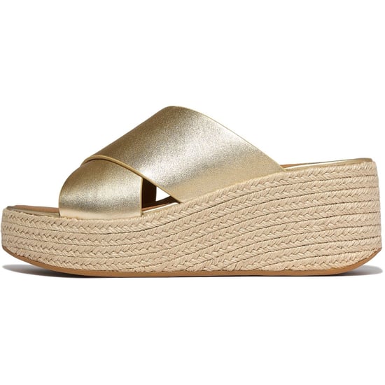 Fitflop Platform Leer Dames Platino Sandalen - Image 4