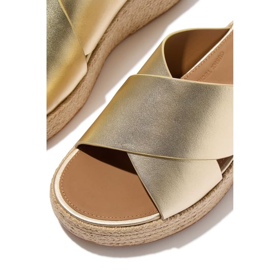 Fitflop Platform Leer Dames Platino Sandalen - Image 5