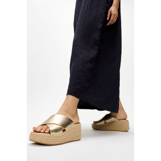 Fitflop Platform Leer Dames Platino Sandalen - Image 6