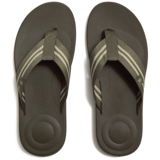 Fitflop iQushion Polyester Heren Flip-Flops in Diep Olijf/Salie Groen - Image 3