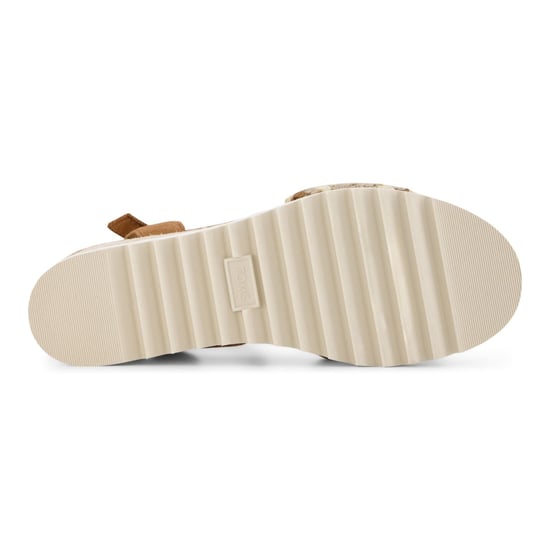 TOMS Diana Wedge Leer Dames Donker Beige Sandalen - Image 4