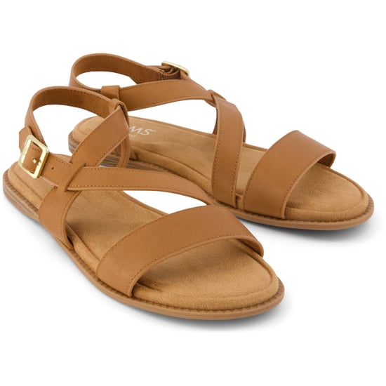 TOMS Mar Leren Dames Sandalen in Bruine Suiker - Image 3