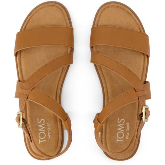 TOMS Mar Leren Dames Sandalen in Bruine Suiker - Image 5