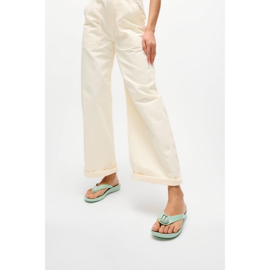 Fitflop iQushion Glanzend-Knop Polyurethaan Dames Mint Fluister Flip-Flops - Image 6