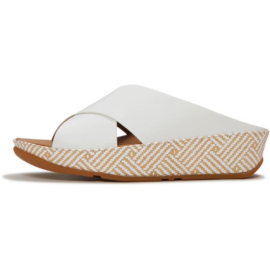 Fitflop Lulu Lux Graphic-Weave Leer Dames Urban Wit Sandalen - Image 4