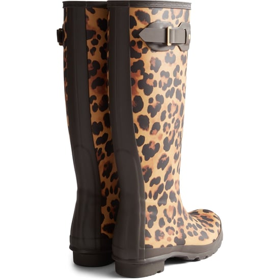 Hunter Dames Original Tall Leopard Laarzen Rubber Dames Leopard Print/Chocoladebruine Wellington Laarzen - Image 2