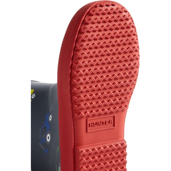 Hunter Kids First Construction Print Laars Rubber Jongens Hunter Navy/Militair Rood Wellingtonlaarzen - Image 3
