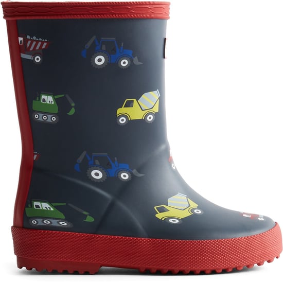 Hunter Kids First Construction Print Laars Rubber Jongens Hunter Navy/Militair Rood Wellingtonlaarzen - Image 4