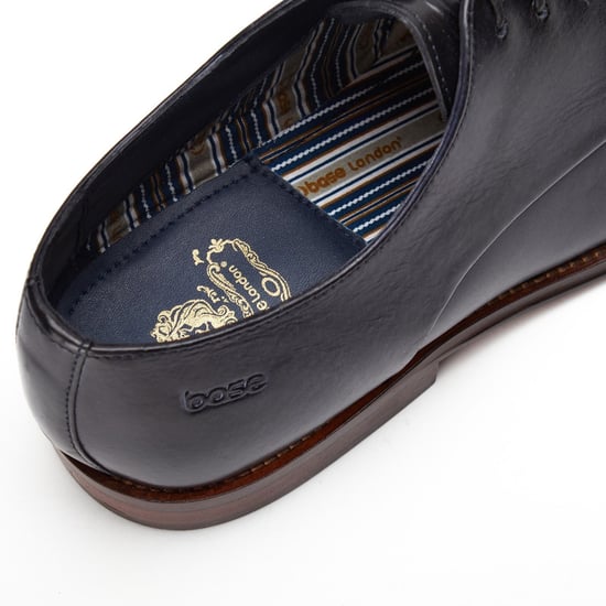 Base London Marley Derby Leren Heren Navy Veterschoenen - Image 6