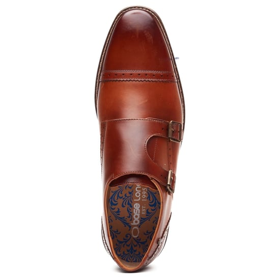 Base London Henley Monk Lederen Heren Burnt Tan Dubbele Monk Schoenen - Image 4