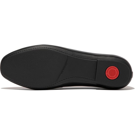 Fitflop Delicato Hoge Leren Dames Zwarte Ballerina's - Image 2