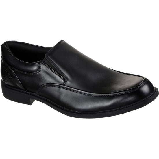 Skechers Dreston Ratlon Leren Zwarte Instappers voor Mannen - Image 1
