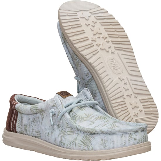 HEYDUDE Wally Gewassen Textiel Heren Harbour Green/Multi Loafers - Image 4