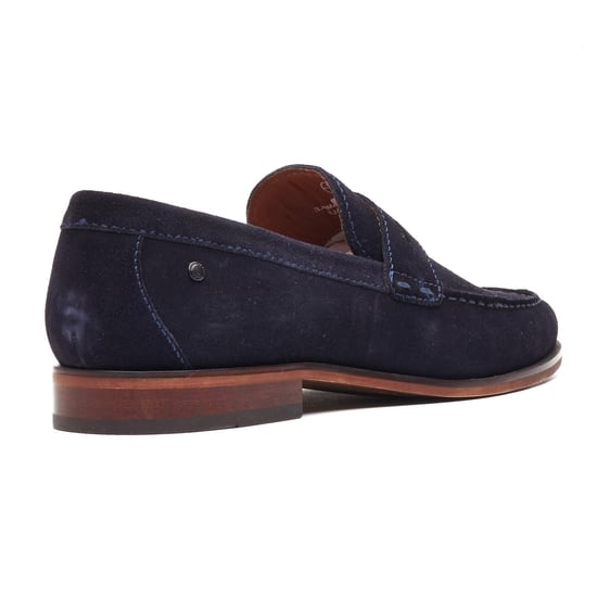 Base London Slate Loafer Leren Heren Navy Loafers - Image 2