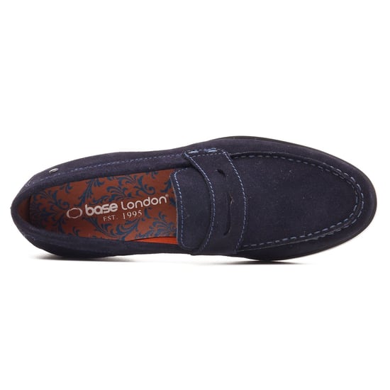 Base London Slate Loafer Leren Heren Navy Loafers - Image 4