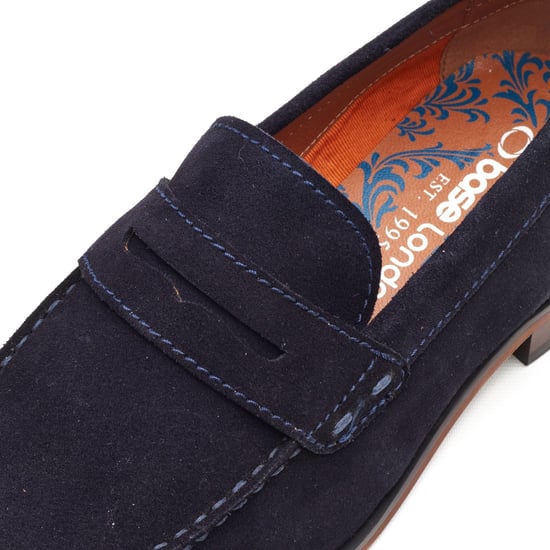 Base London Slate Loafer Leren Heren Navy Loafers - Image 6