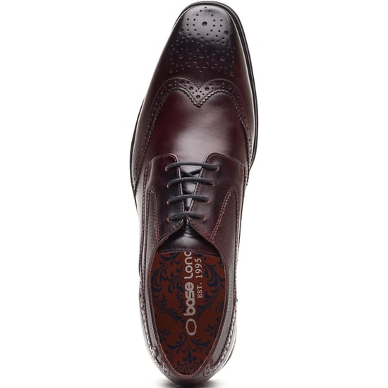 Base London Steeple Brogue Leer Heren Burnt Brown Brogues Schoenen - Image 4